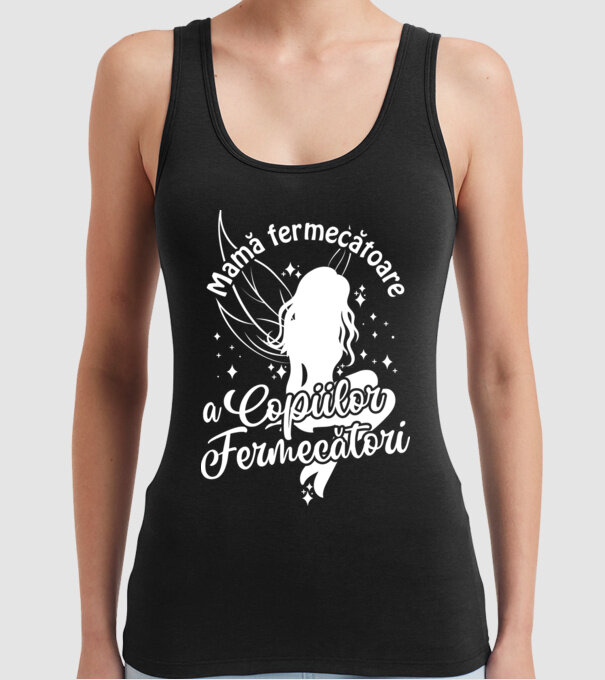 Mamă fermecătoare a copiilor fermecători model negru pe tricou