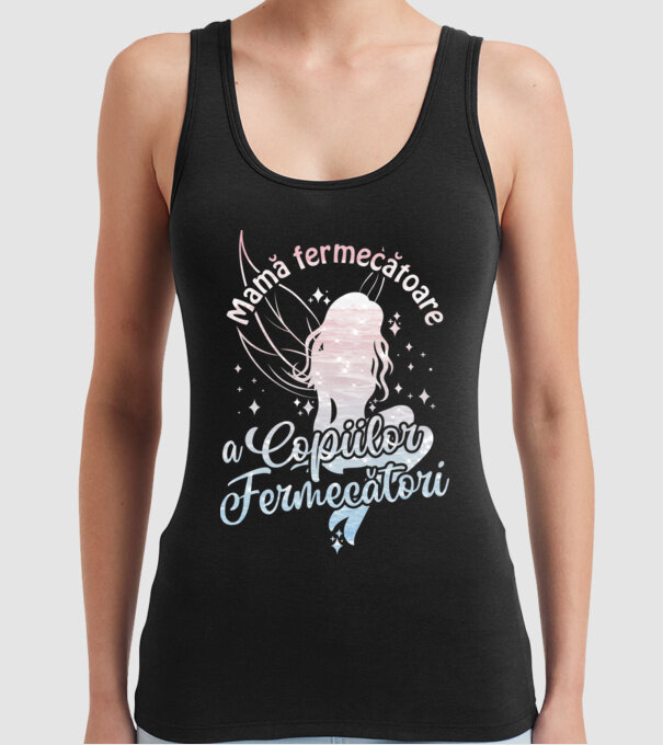 Mamă fermecătoare a copiilor fermecători model negru pe tricou