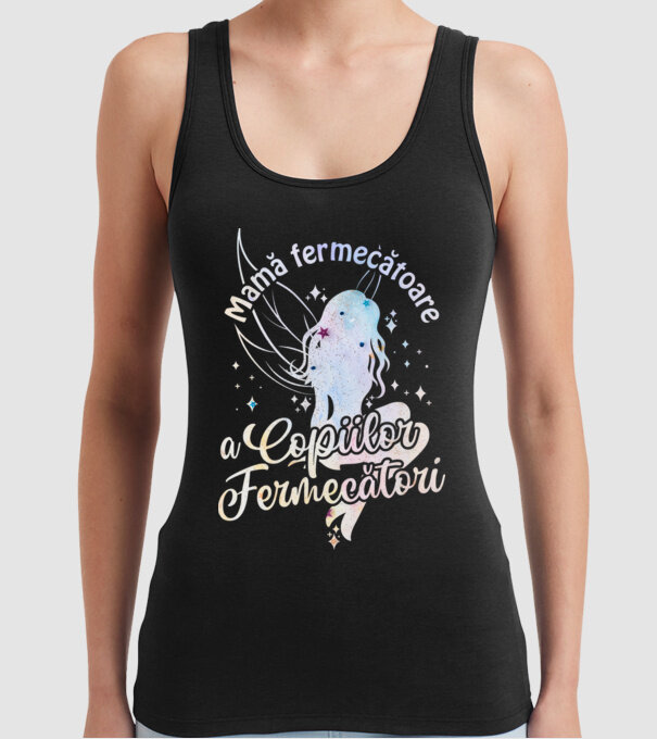 Mamă fermecătoare a copiilor fermecători model negru pe tricou