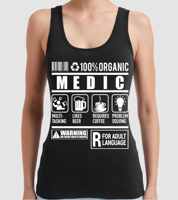 MEDIC model negru pe tricou