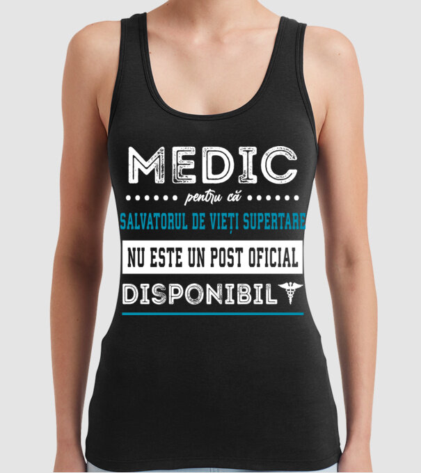 MEDIC: pentru că salvatorul de vieți supertare nu este un post oficial disponibil model negru pe tricou