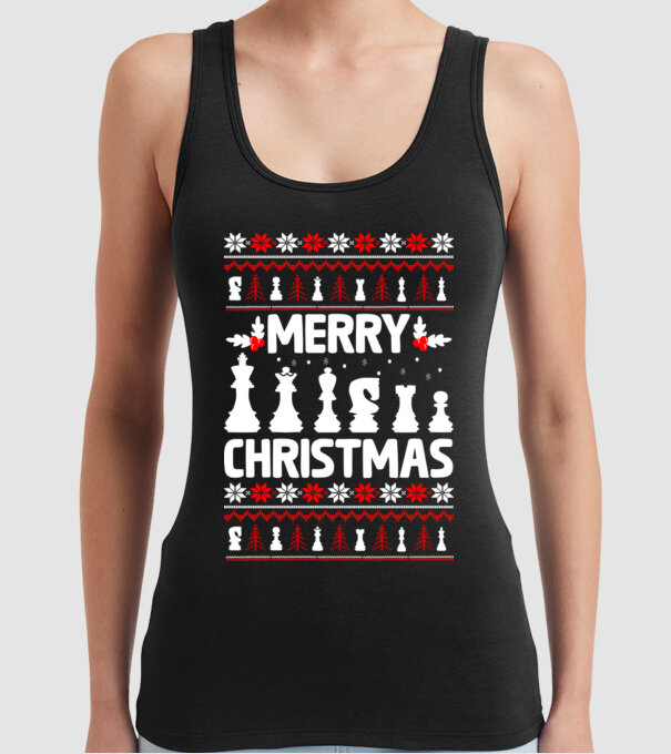 merry chessmass 2 model negru pe tricou