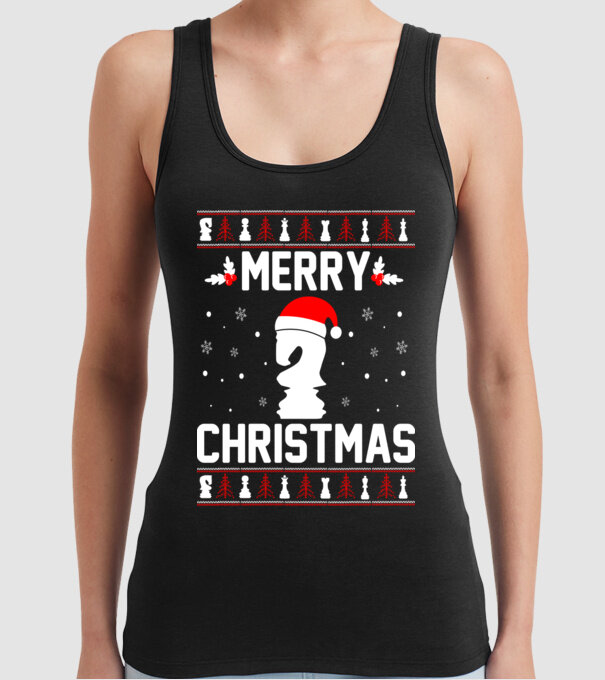 merry chessmass 3 model negru pe tricou