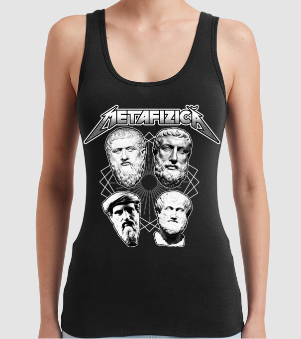 metafizică model negru pe tricou