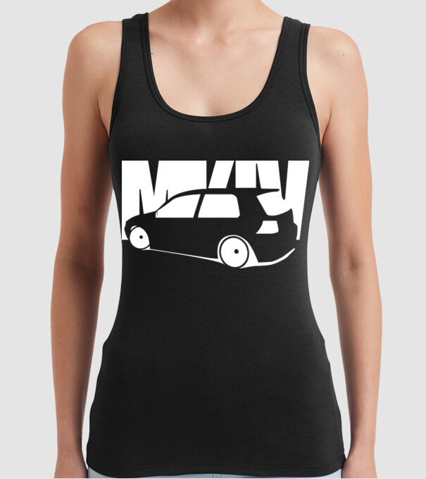 MK4-Golf model negru pe tricou