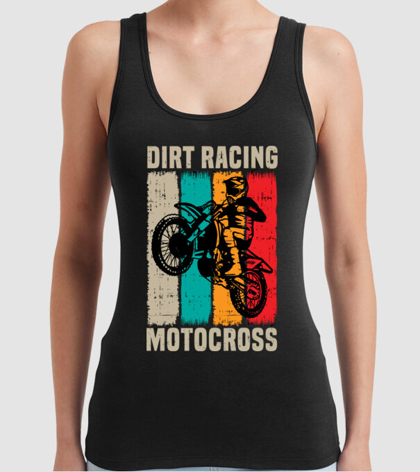 motocross model negru pe tricou
