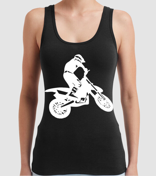 Mountain Bike model negru pe tricou