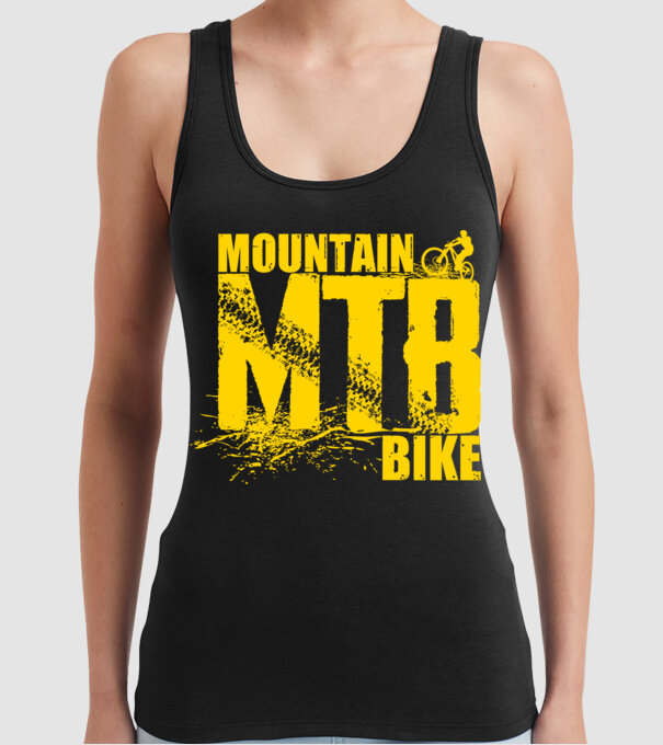 MTB model negru pe tricou