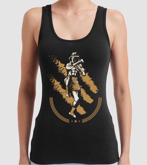 Muay Thai 2 model negru pe tricou