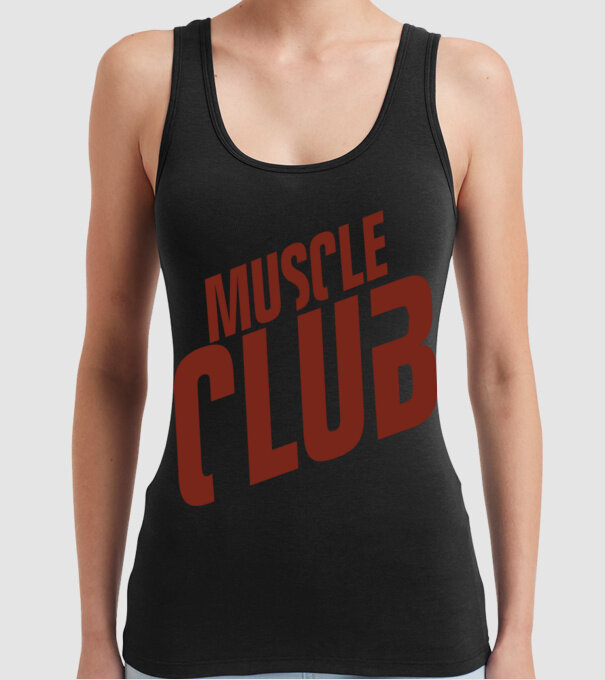 Muscle Club model negru pe tricou