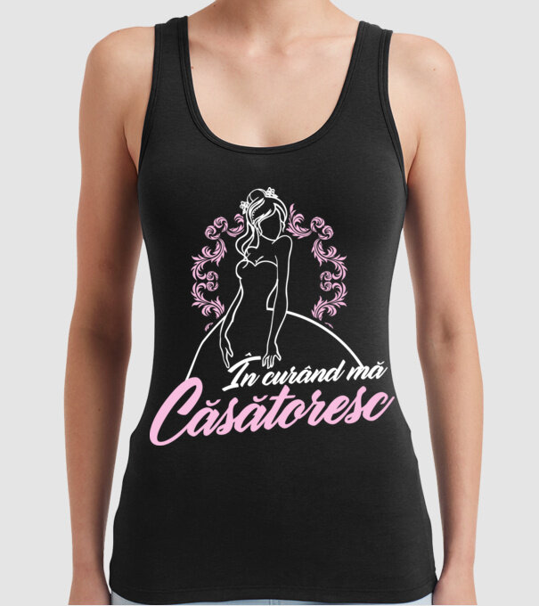 În curând mă căsătoresc model negru pe tricou