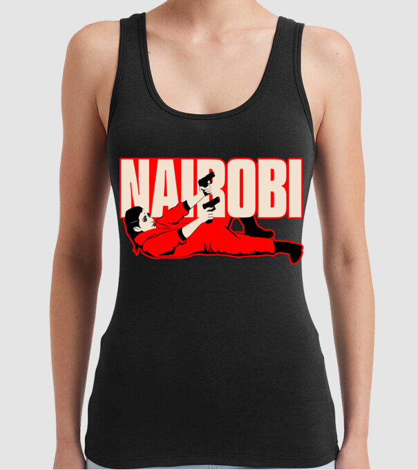 nairobi la casa de papel model negru pe tricou