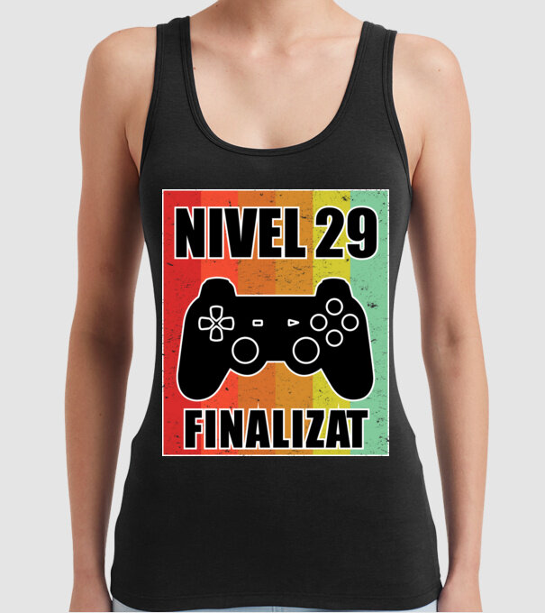 Nivel 29 finalizat model negru pe tricou