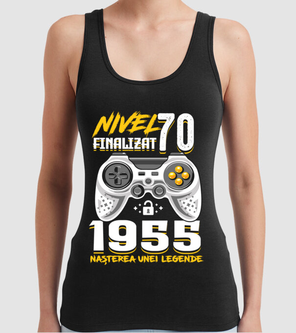 Nivel Finalizat 70 model negru pe tricou