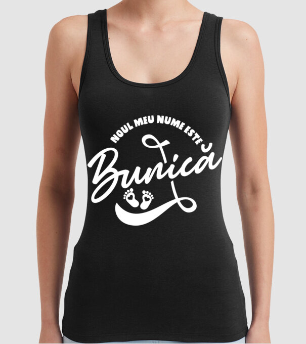 Noul meu nume este Bunică model negru pe tricou