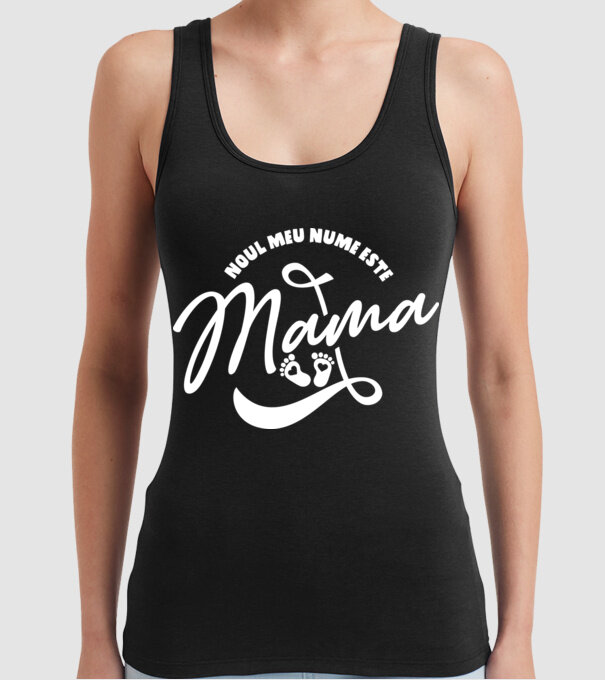 Noul meu nume este Mama model negru pe tricou