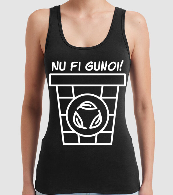 Nu fi gunoi  model negru pe tricou