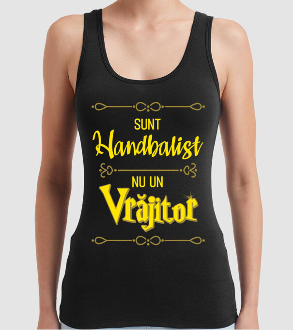 sunt handbalist, nu un vrăjitor model negru pe tricou