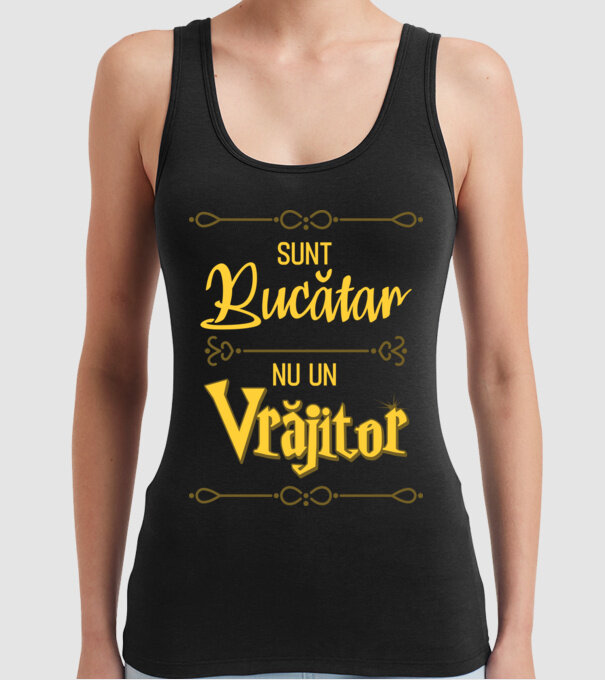 Sunt bucătar, nu un vrăjitor model negru pe tricou