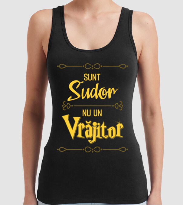 Sunt sudor, nu un vrăjitor model negru pe tricou