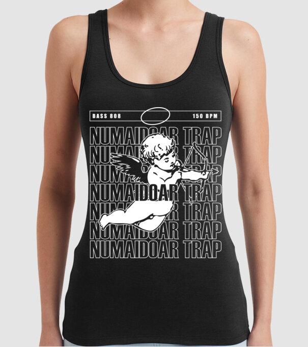 numaidoar trap model negru pe tricou