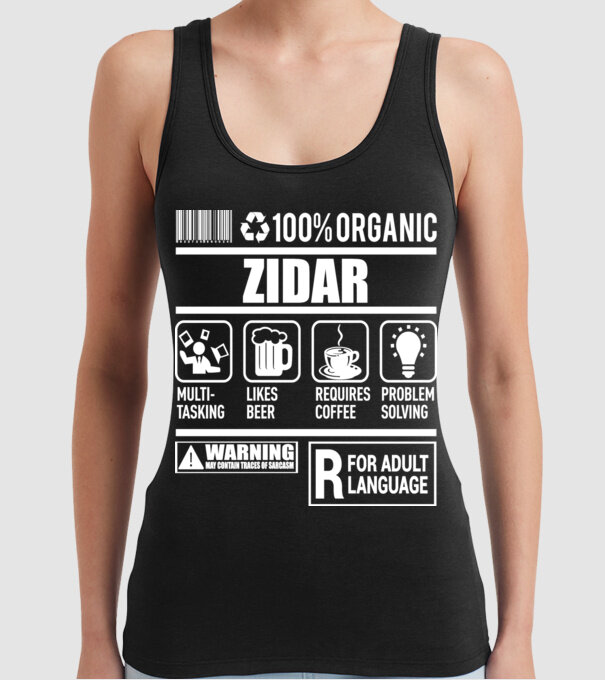 Organic zidar model negru pe tricou