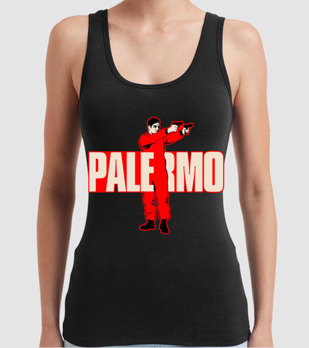 palermo la casa de papel model negru pe tricou