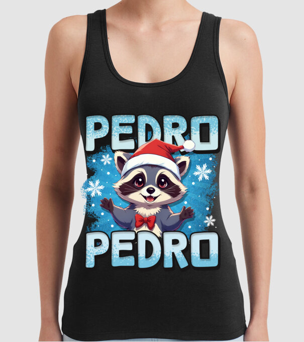 Pedro pedro retro xmas model negru pe tricou