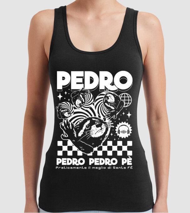 Pedro techno model negru pe tricou