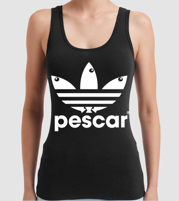 Pescar original model negru pe tricou