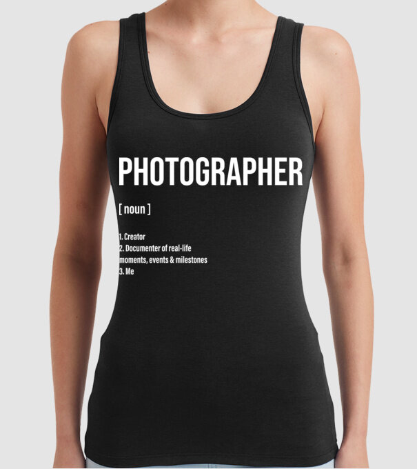 Photographer model negru pe tricou