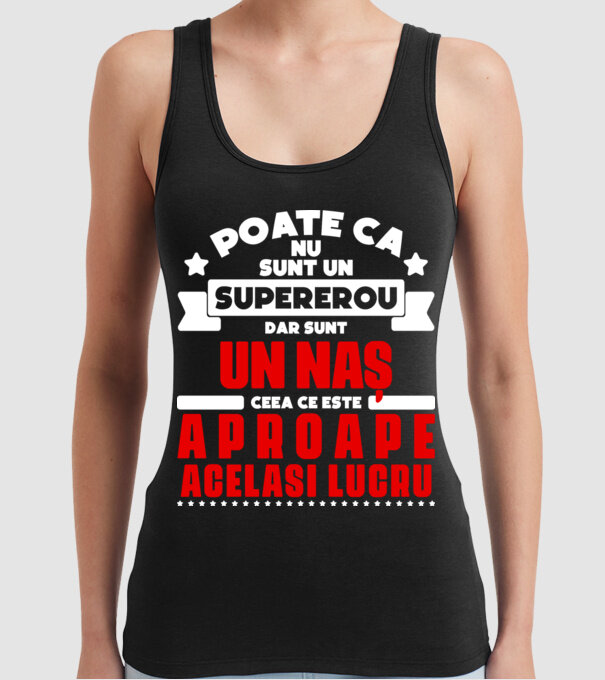 poate că nu sunt un supererou, dar sunt un naș, ceea ce este aproape același lucru model negru pe tricou