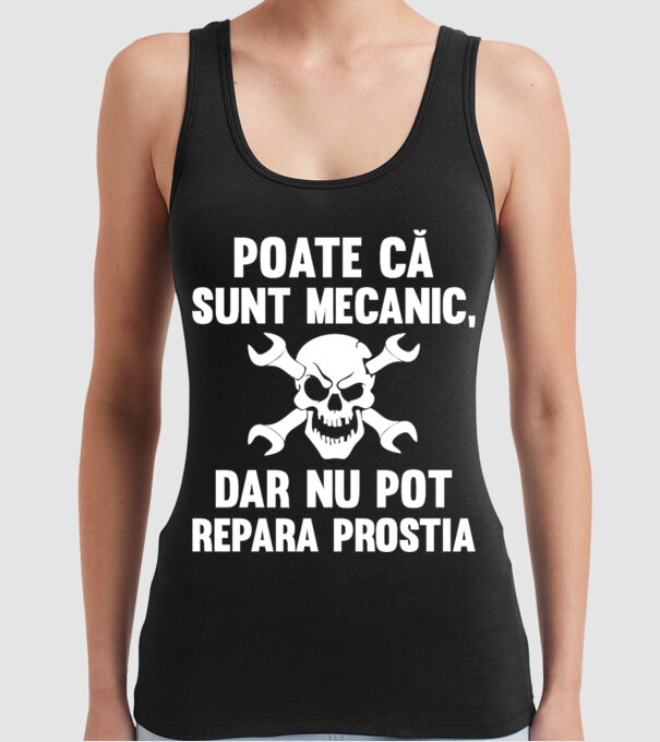 Poate că sunt mecanic, dar nu pot repara prostia model negru pe tricou
