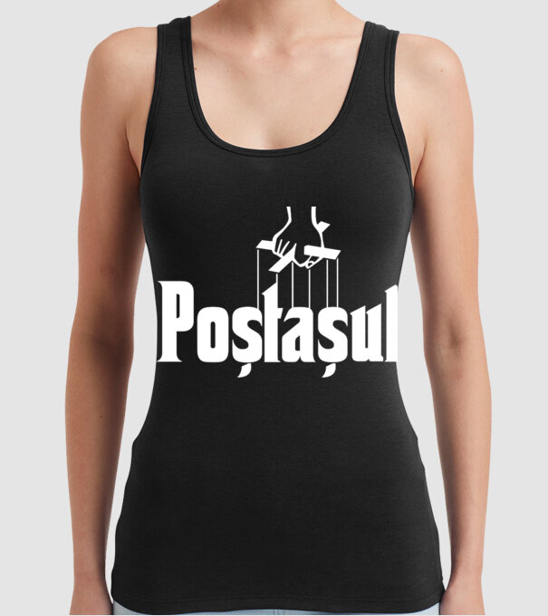 poștașul model negru pe tricou
