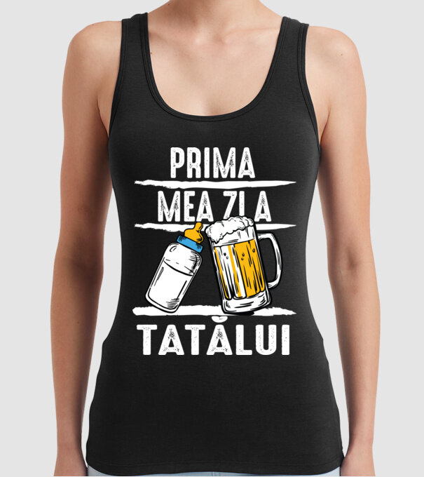 prima mea zi a tatălui model negru pe tricou