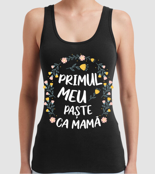Primul meu Paște ca mamă model negru pe tricou