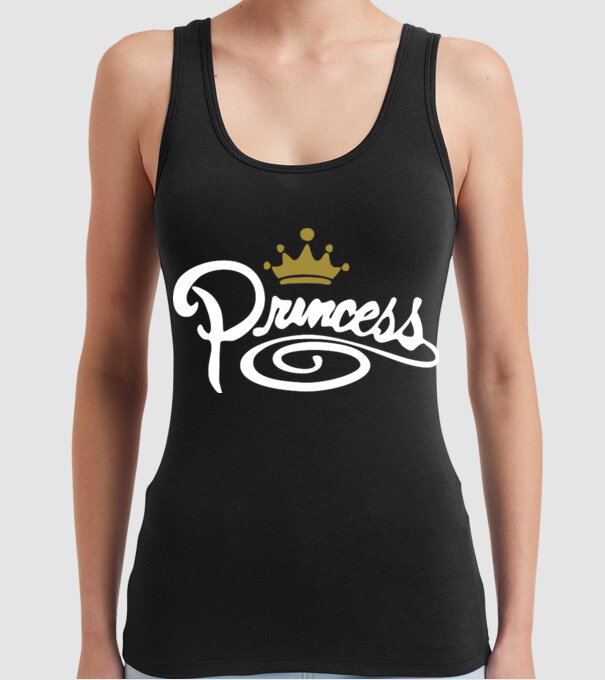 Princess model negru pe tricou