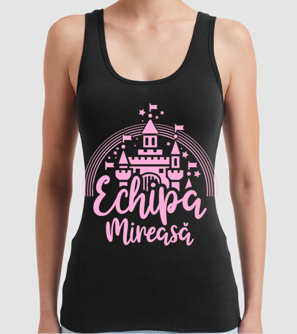 Prinţesă mireasă model negru pe tricou
