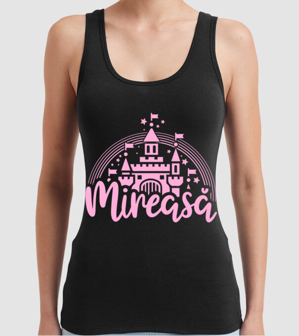 Prinţesă mireasă model negru pe tricou