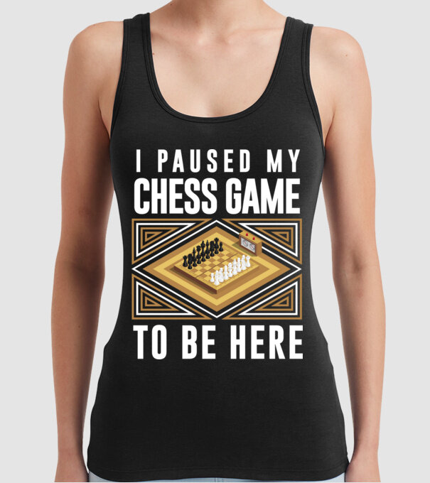Pused my chess game model negru pe tricou