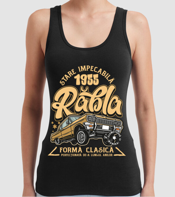 Rablă 1955 model negru pe tricou