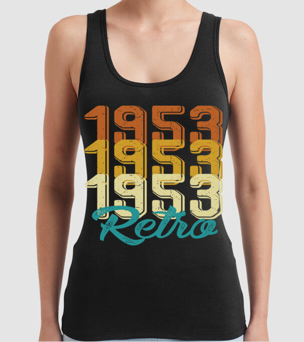 Retro 1953 model negru pe tricou