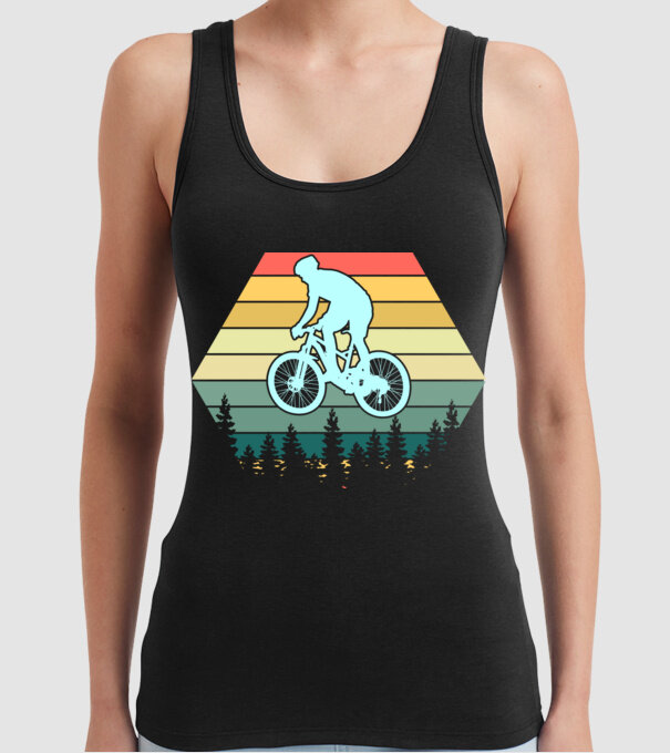 retro mountain bike model negru pe tricou