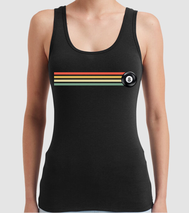 Retro - Vintage 8 ball model negru pe tricou