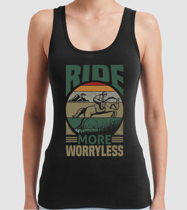 ride more model negru pe tricou