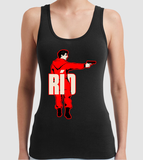 rio la casa de papel model negru pe tricou