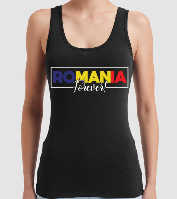 Romania forever model negru pe tricou