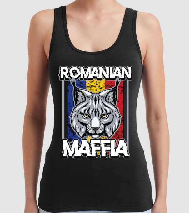 România maffia model negru pe tricou