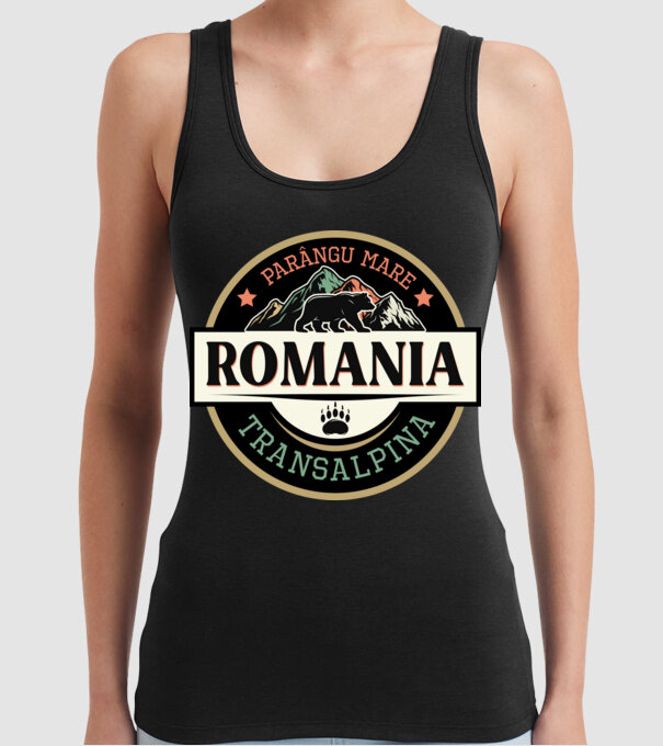 România transalpina model negru pe tricou
