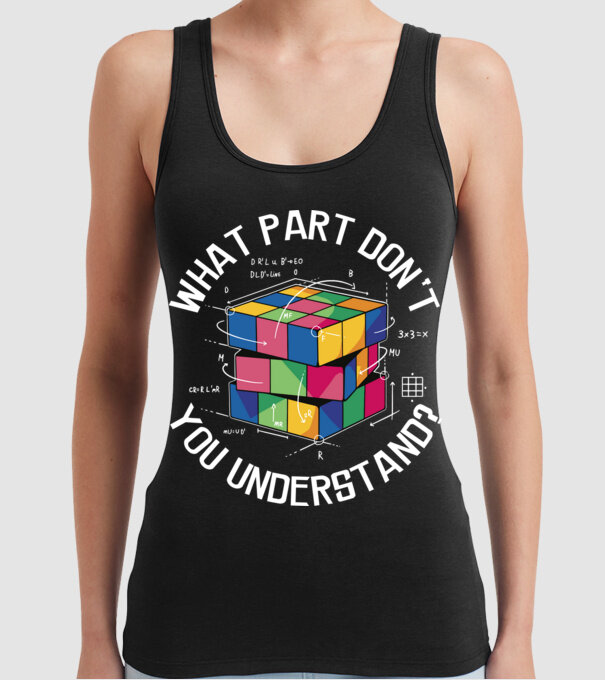 Rubik cube what part model negru pe tricou